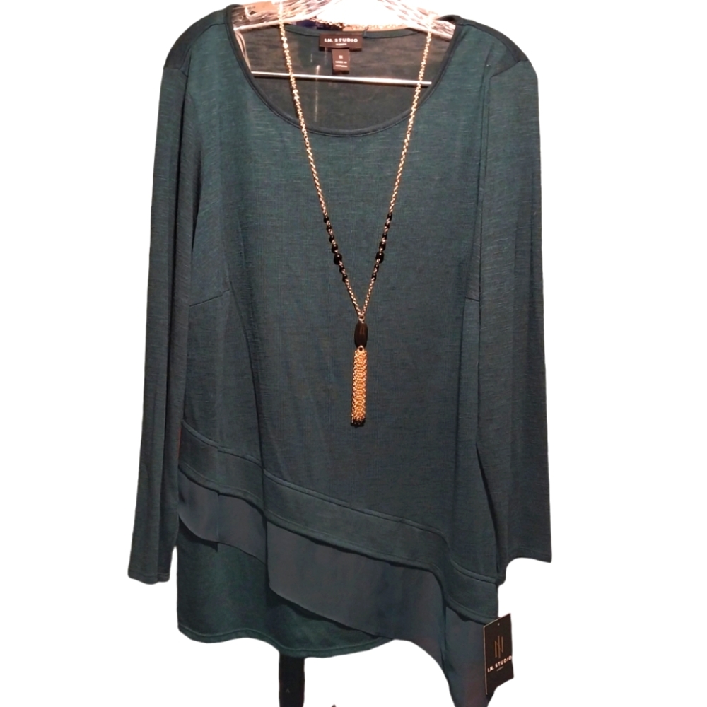 NWT Koi sapphire Women's Plus top 3X